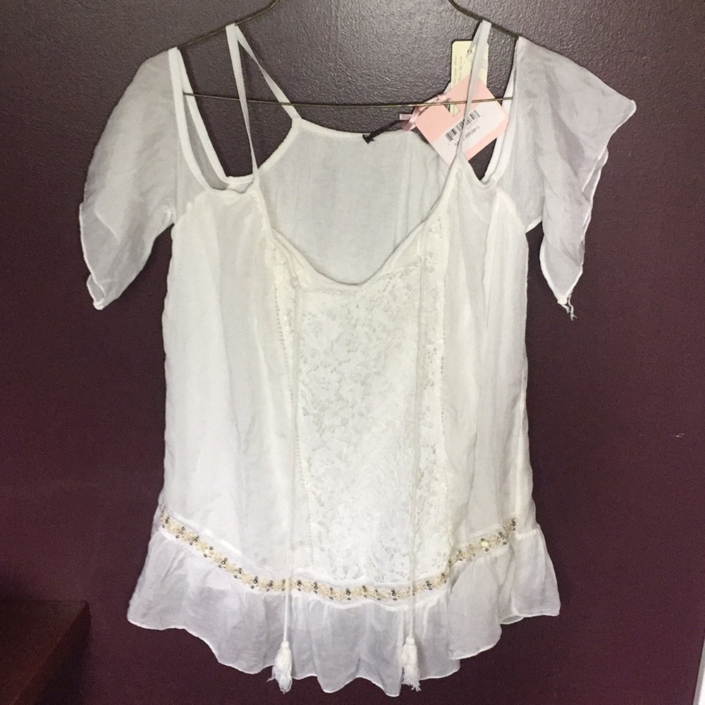 White off the shoulder top